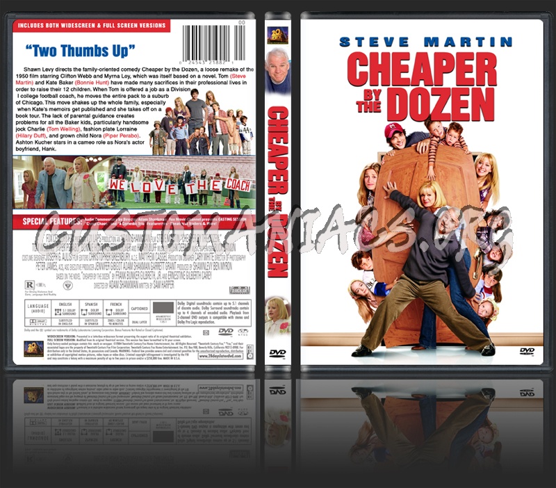Cheaper By The Dozen dvd cover