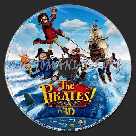 The Pirates! Band Of Misfits 3D blu-ray label