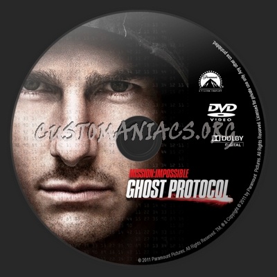 Mission Impossible 4 Ghost Protocol dvd label