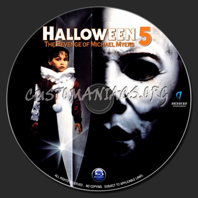 Halloween 5 : The Revenge Of Michael Myers (1989) blu-ray label