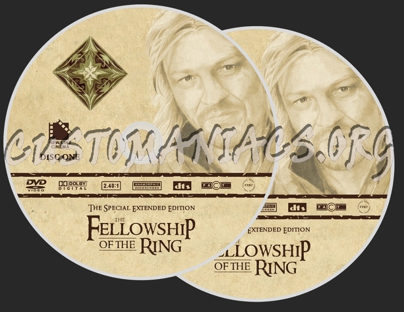 Fellowship Of The Ring Extended dvd label