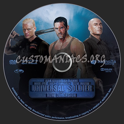 Universal Soldier The New Dimension dvd label