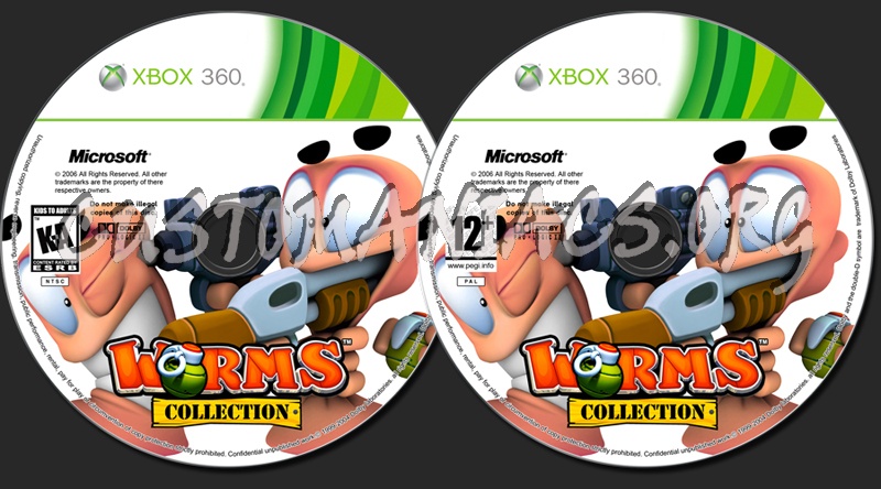 Worms Collection dvd label