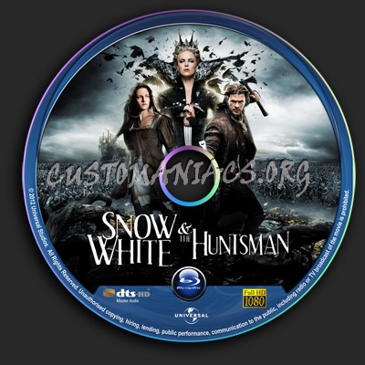 Snow White & The Huntsman blu-ray label