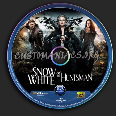 Snow White & The Huntsman blu-ray label