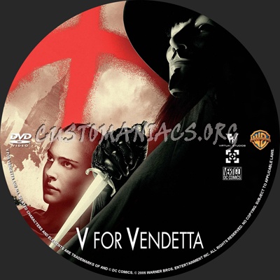 V For Vendetta dvd label