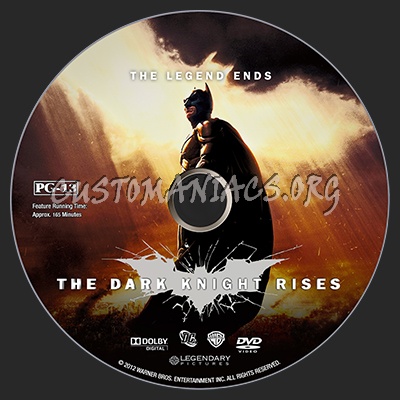 The Dark Knight Rises dvd label