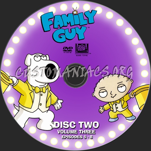 Family Guy Volume 3 dvd label