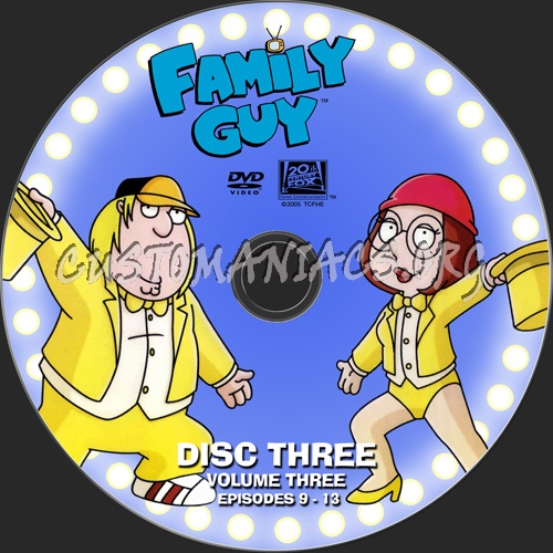 Family Guy Volume 3 dvd label