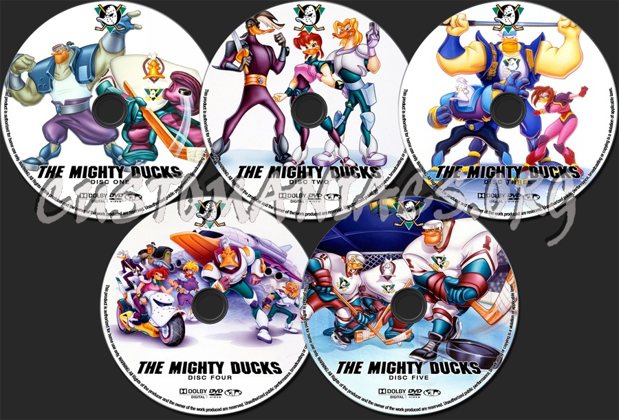 The Mighty Ducks Animated Series dvd label DVD Covers Labels