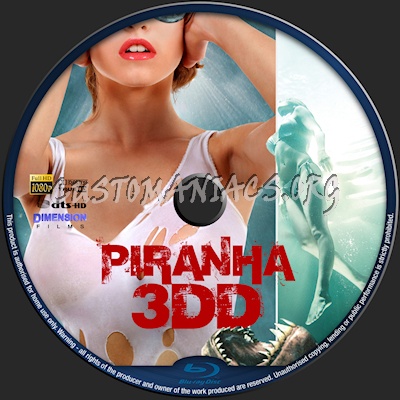 Piranha 3DD blu-ray label