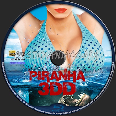 Piranha 3DD blu-ray label