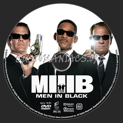 Men in Black 3 dvd label