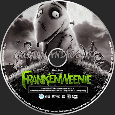 Frankenweenie dvd label