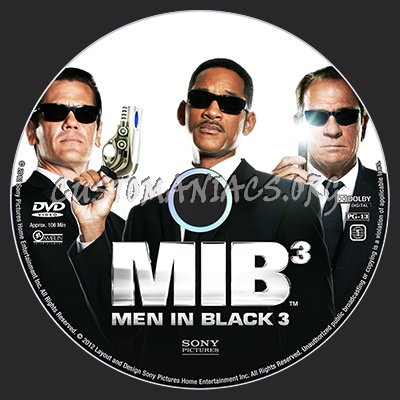 Men in Black 3 dvd label