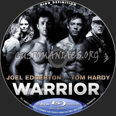 Warrior blu-ray label