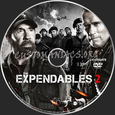 The Expendables 2 dvd label