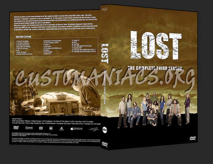 Lost Season 3 dvd cover