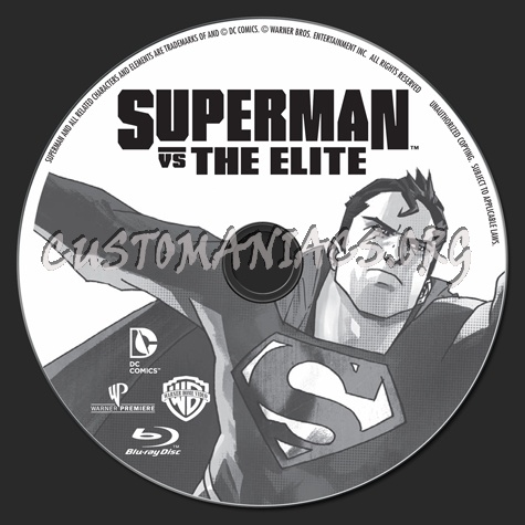 Superman vs The Elite blu-ray label