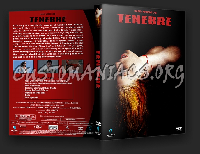 Tenebre (aka Tenebrae) dvd cover