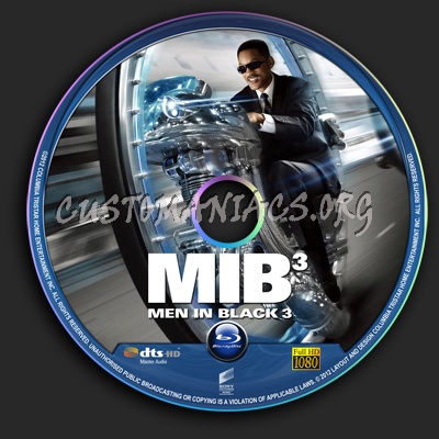 Men In Black 3 blu-ray label