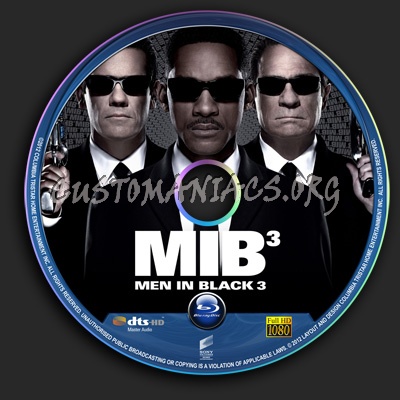 Men In Black 3 blu-ray label