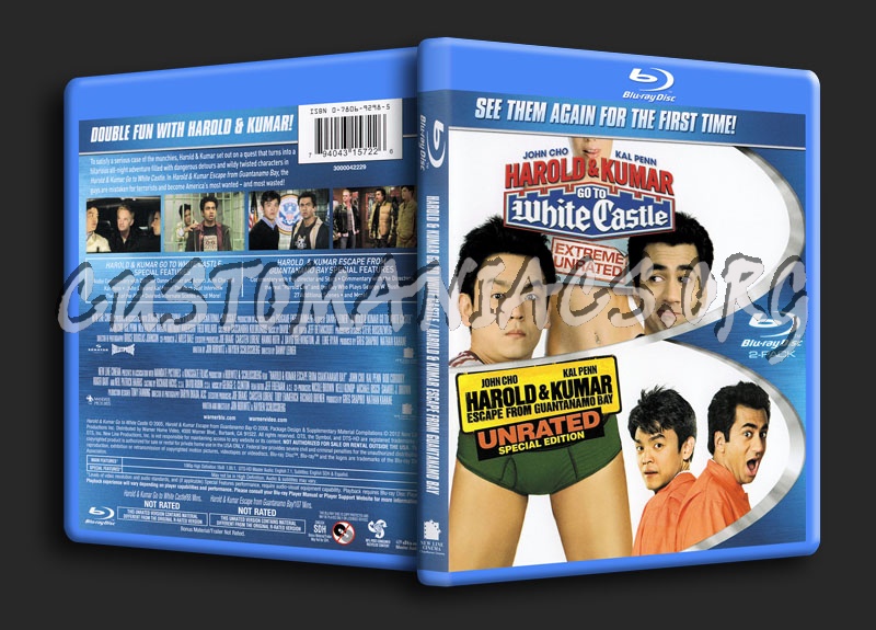 Harold and Kumar Go To White Castle / Escape From Guantanamo Bay blu-ray cover