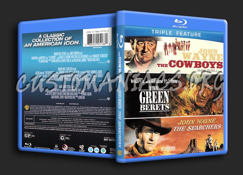 John Wayne Collection (The Cowboys / The Green Berets / The Searchers) blu-ray cover