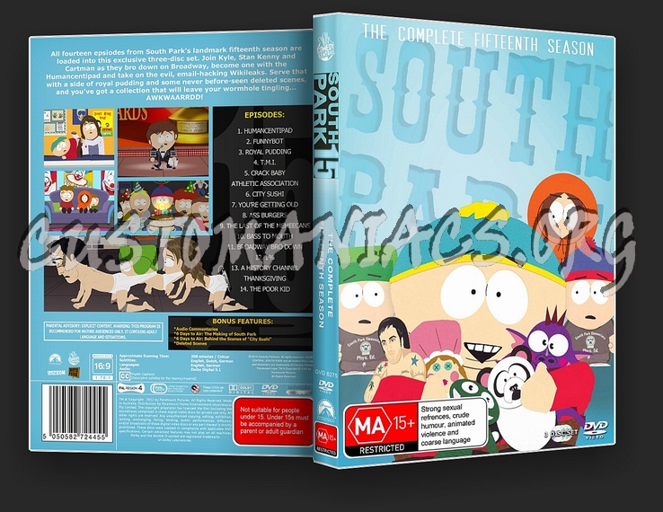 South Park Season 15 Region 4 Australian dvd cover