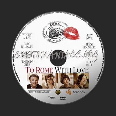 To Rome with love dvd label