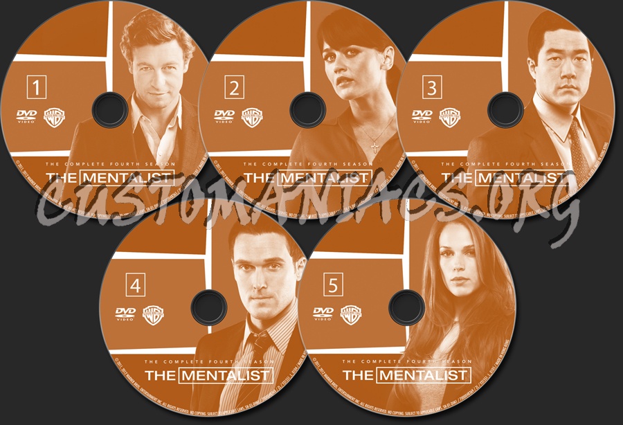 The Mentalist Season 4 dvd label