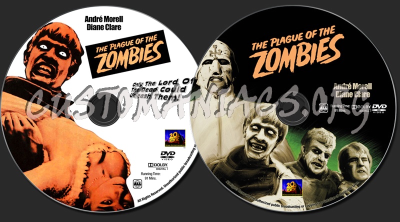 The Plague of the Zombies dvd label