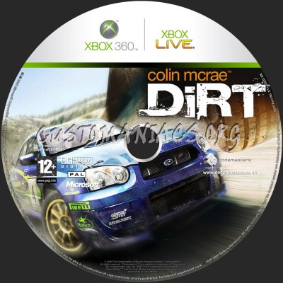 Colin McCrae - Dirt dvd label