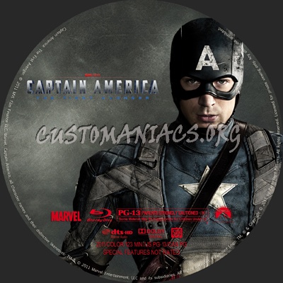 Captain America The First Avenger dvd label