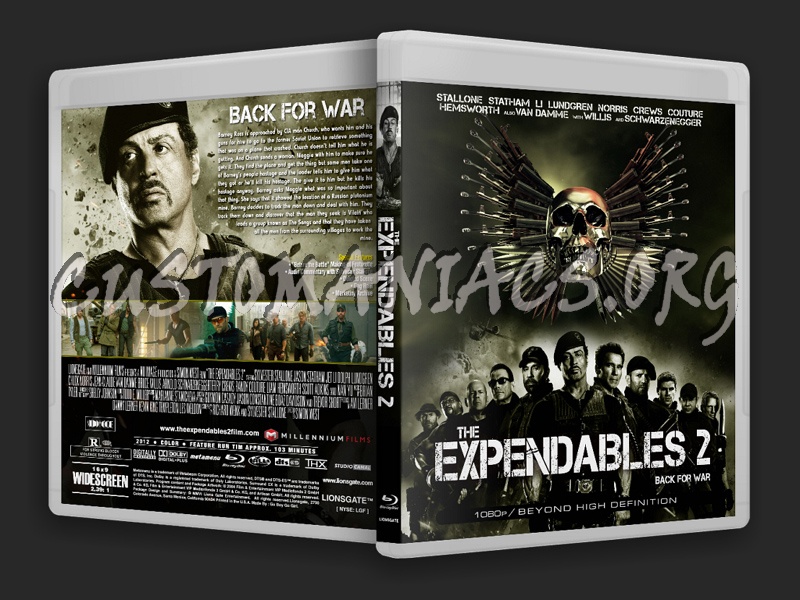 The Expendables 2 blu-ray cover