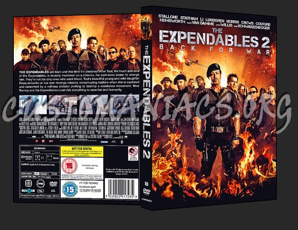 The Expendables 2 dvd cover