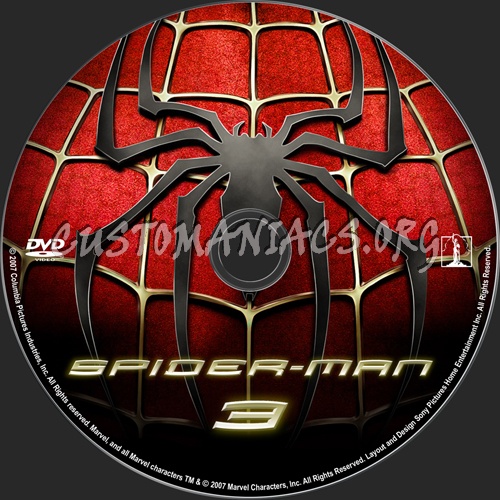 Spider-man 3 dvd label