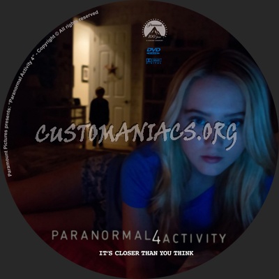 Paranormal Activity 4 dvd label