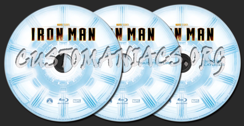 Iron Man blu-ray label