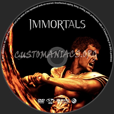 Immortals dvd label