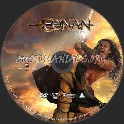 Conan the Barbarian dvd label