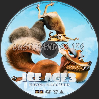 Ice Age 3 - Dawn of the dinosaurs dvd label