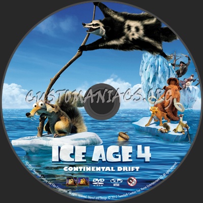 Ice Age 4 - Continental drift dvd label