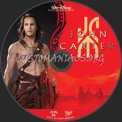 John Carter dvd label