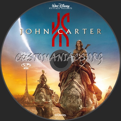 John Carter dvd label