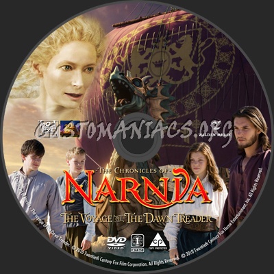 The Chronicles Of Narnia The Voyage Of the Dawn Treader dvd label
