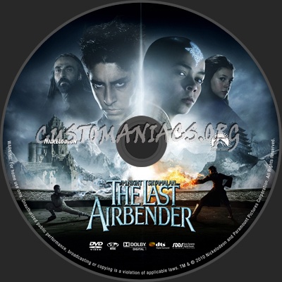 The Last Airbender dvd label