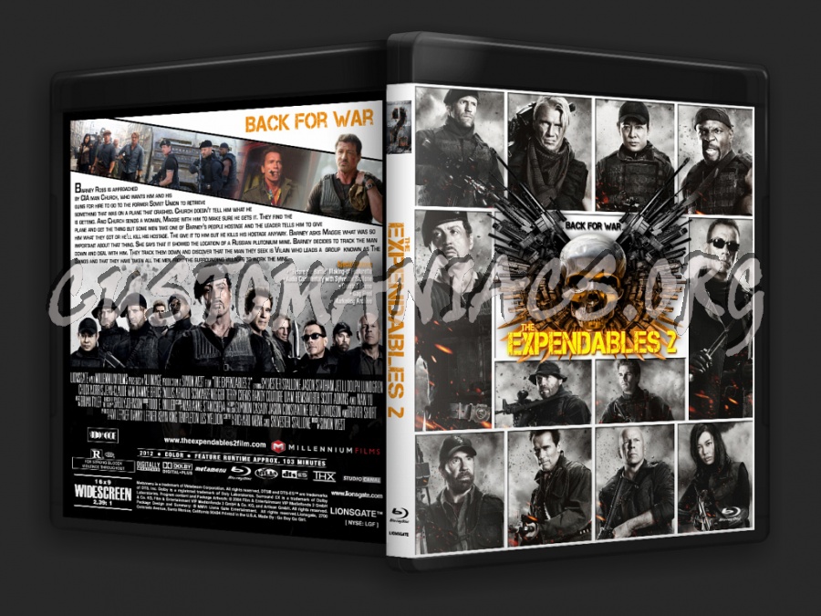 The Expendables 2 blu-ray cover