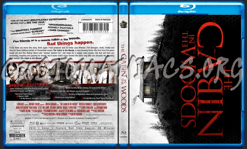 The Cabin In The Woods Blu Ray Cover Dvd Covers Labels By