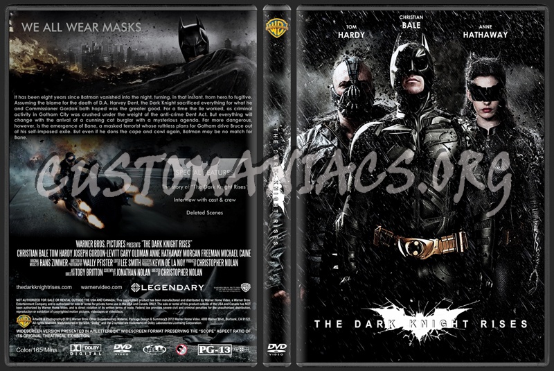 The Dark Knight Rises dvd cover